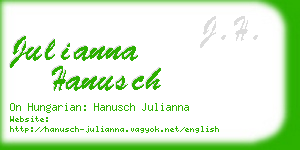 julianna hanusch business card